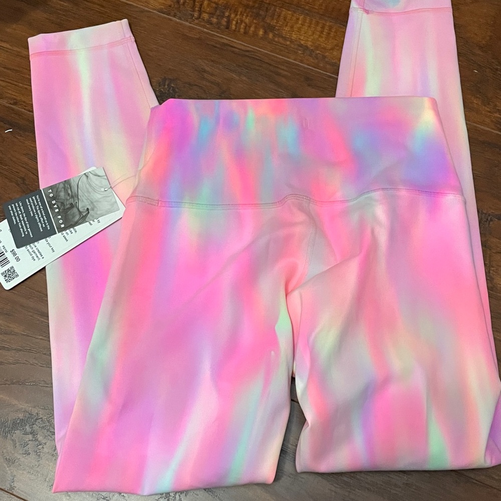 NWT lululemon Wunder train HR tight 25” wash PSYM Psychedelic pink size 6 small - Picture 5 of 6
